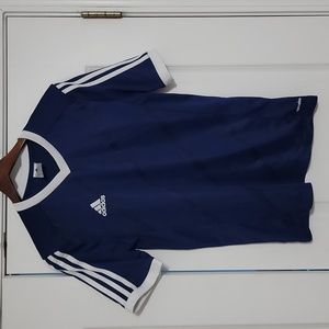 Adidas Dark Navy Blue V Neck Jersey Shirt Youth XL